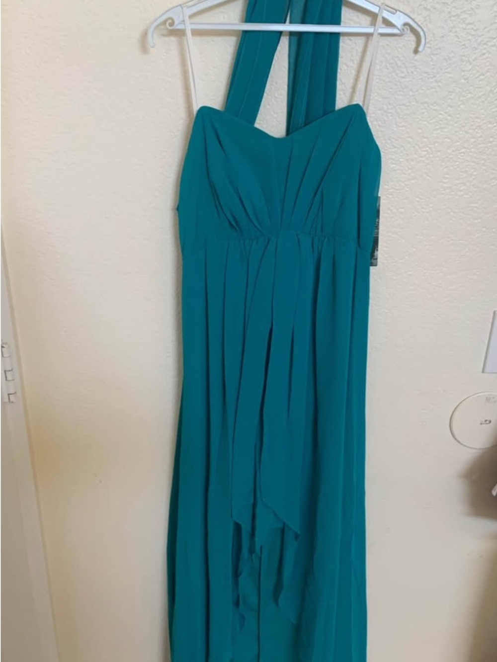 Teal Halter Maxi Dress - Elegant Women's Evening Dress
